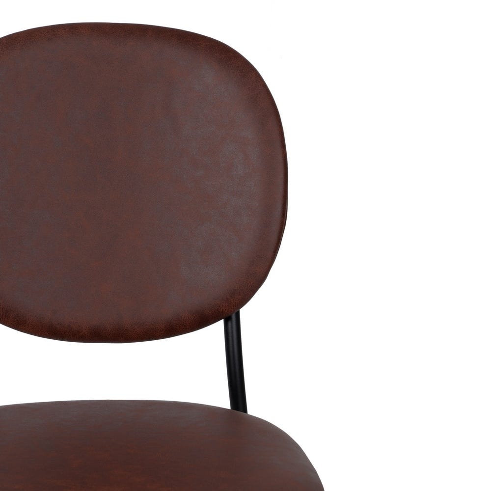 Cadeira Castanho Pu/Metal Sala 48 X 53 X 84 Cm (2 unidades) - Image 5