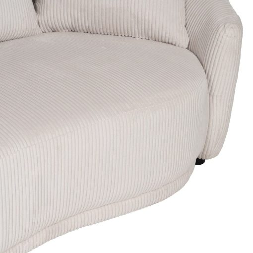 Sofá 3 Lugares Sala Creme Tecido 197 X 96 X 75 Cm - Image 14