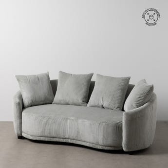 Sofá 3 Lugares Sala Gelo Tecido 197 X 96 X 75 Cm - Image 4