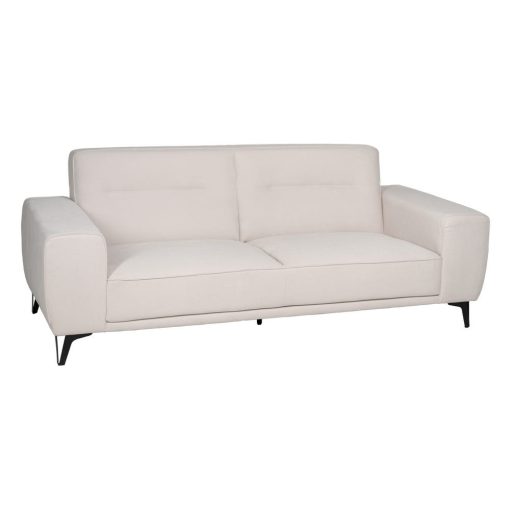 Sofá Creme 3 Lugares Sala Tecido-Metal 220 X 87 X 85 Cm - Image 10
