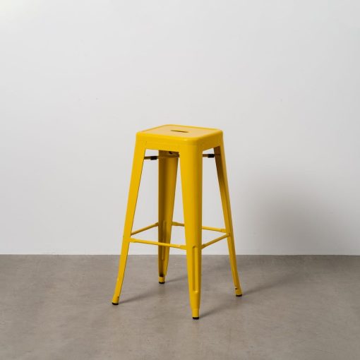 Banco Industrial Amarelo Metal Dallas 43,50 X 43,50 X 76,50 (2 unidades) - Image 3