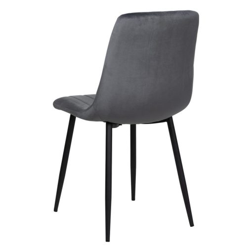 Cadeira Cinza Veludo Contract 45 X 51 X 88,50 Cm (4 unidades) - Image 4