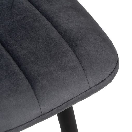 Cadeira Cinza Veludo Contract 45 X 51 X 88,50 Cm (4 unidades) - Image 11