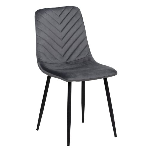 Cadeira Cinza Veludo Contract 45 X 51 X 88,50 Cm (4 unidades) - Image 4