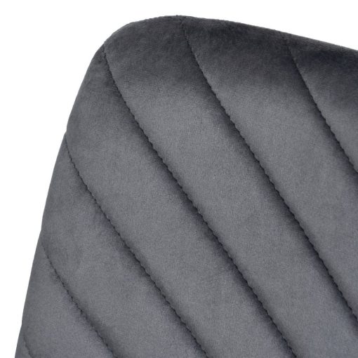 Cadeira Cinza Veludo Contract 45 X 51 X 88,50 Cm (4 unidades) - Image 8