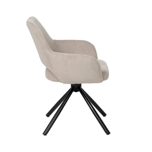 Cadeira Giratória Tecido-Metal Bege 59,50 X 62 X 83,50 Cm (2 unidades) - Image 5