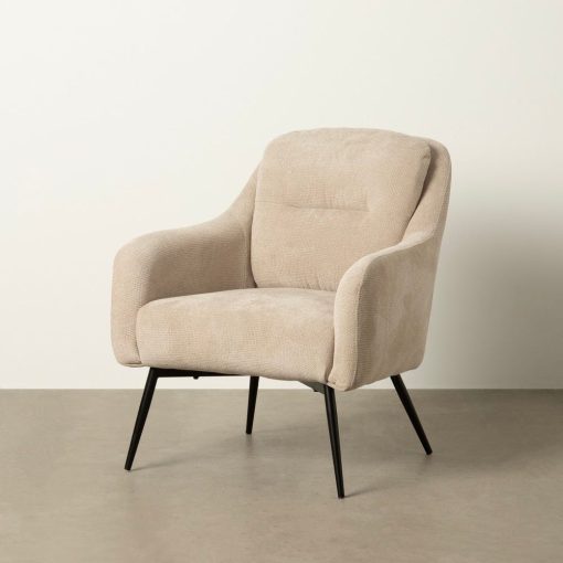 Poltrona Tecido-Metal Bege 69 X 73 X 79 Cm - Image 3