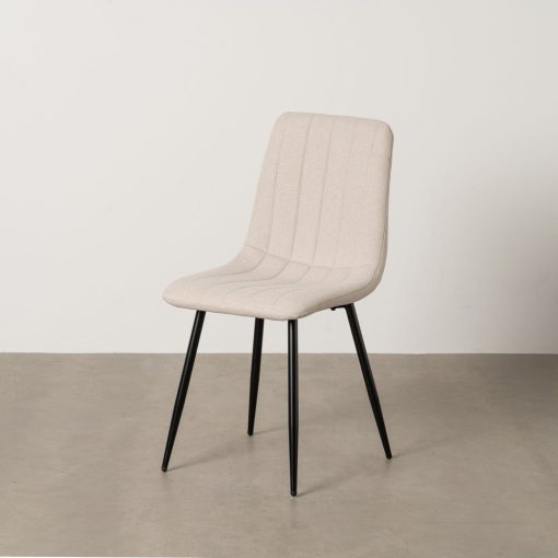 Cadeira Creme Tecido-Metal Sala 44 X 51 X 88 Cm (4 unidades) - Image 8