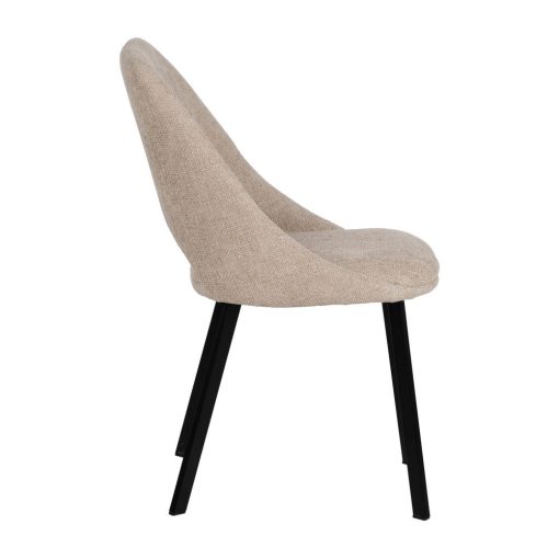 Cadeira Creme Tecido-Metal Sala 48 X 61 X 85 Cm (2 unidades) - Image 5