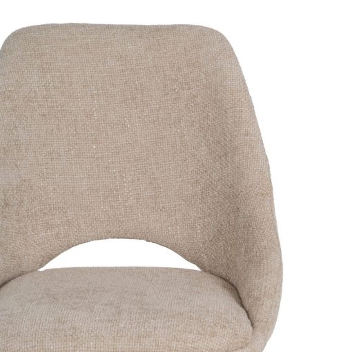 Cadeira Creme Tecido-Metal Sala 48 X 61 X 85 Cm (2 unidades) - Image 7