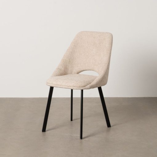 Cadeira Creme Tecido-Metal Sala 48 X 61 X 85 Cm (2 unidades) - Image 13