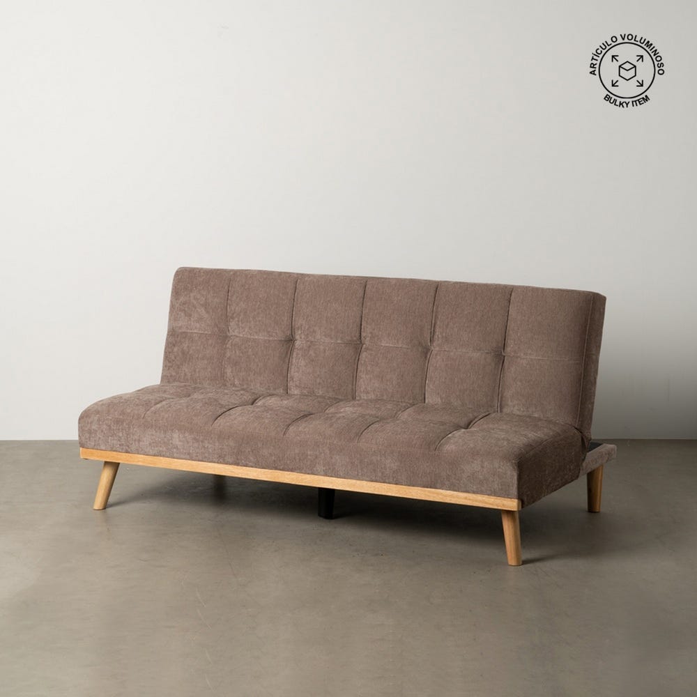 Sofá-cama Taupe Antigo Metal-Madeira Quarto 178 X 94 X 86 Cm - Image 3