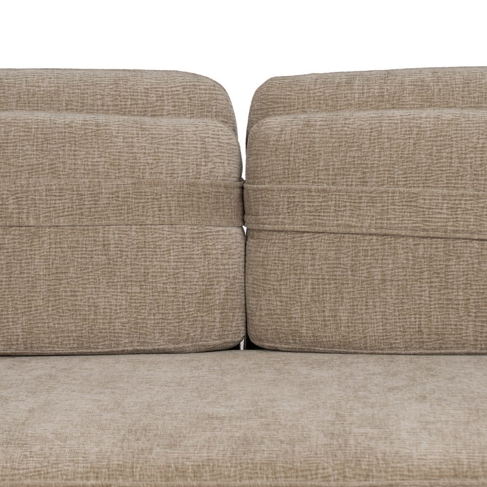 Sofá Bege Sala Tecido-Madeira 127 X 72 X 73 Cm - Image 14