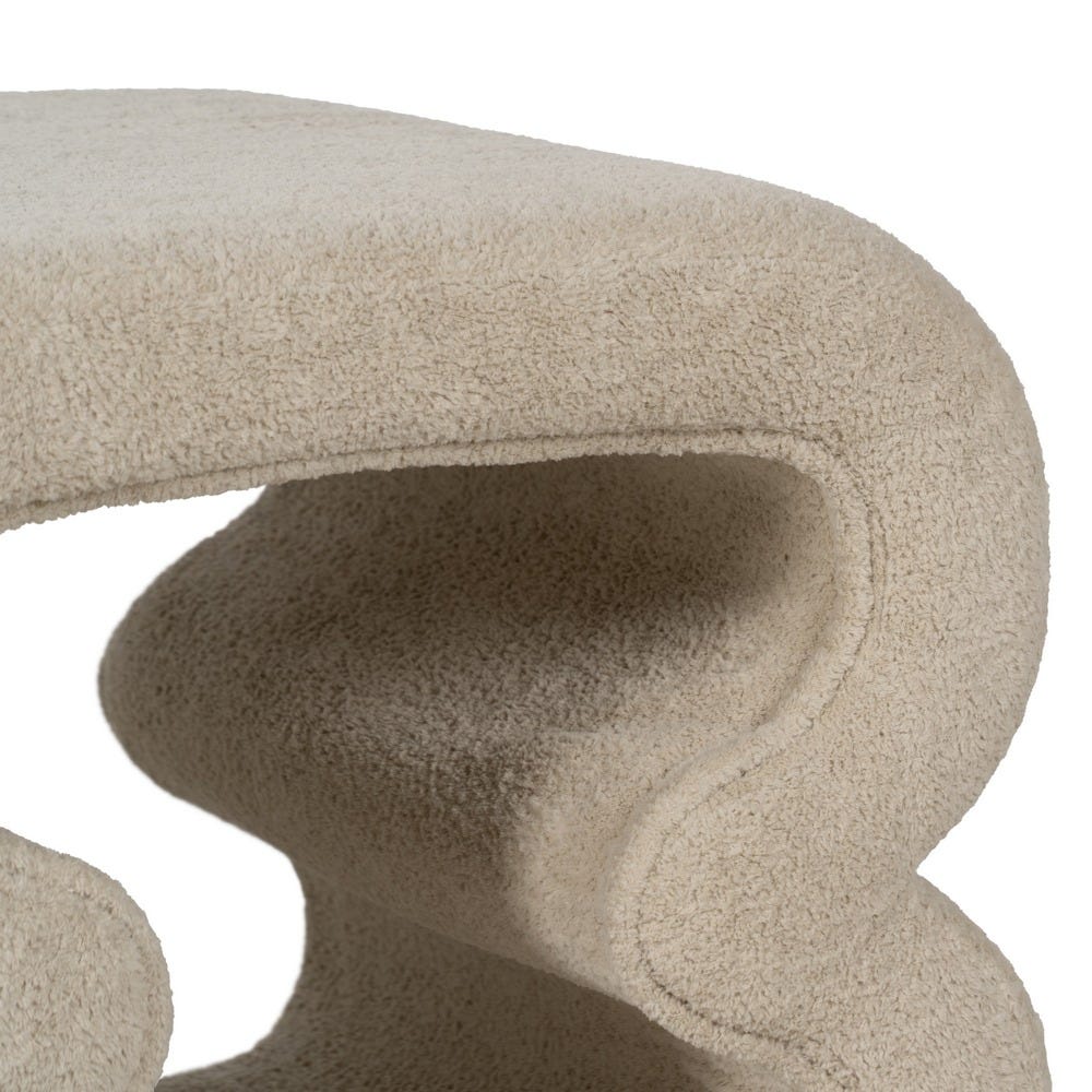 Sala Têxtil Pufe Bege 45 X 42 X 42 Cm - Image 4