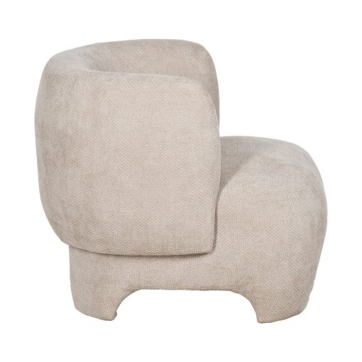 Poltrona Bege Sala Tecido 80 X 80 X 71 Cm - Image 5