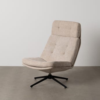 Poltrona Revolvendo Bege Tecido-Metal 65 X 98 X 93 Cm - Image 16