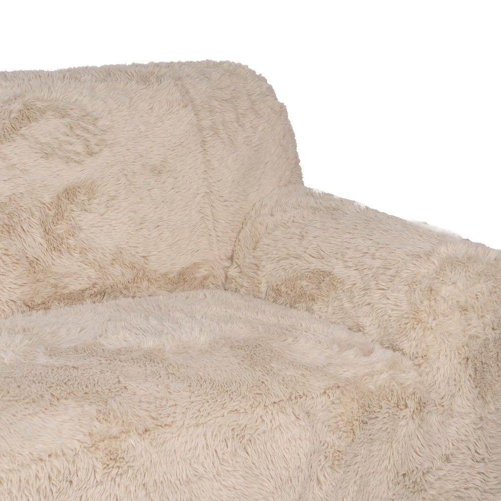 Sofá 3 Lugares Tecido Bege 240 X 107 X 79,50 Cm - Image 9