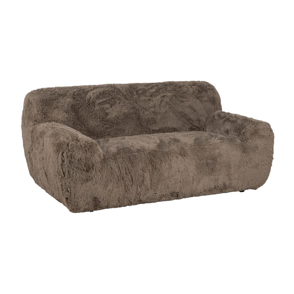 2 Lugares Sofá Tecido Velho Taupe 185 X 107 X 79,50 Cm - Image 4