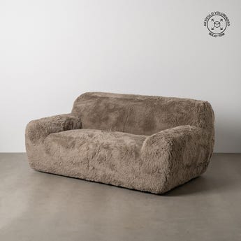 2 Lugares Sofá Tecido Velho Taupe 185 X 107 X 79,50 Cm - Image 15