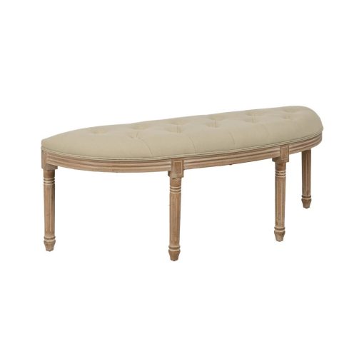 Banco Tecido-Madeira Bege Natural 125 X 45 X 48 Cm - Image 13