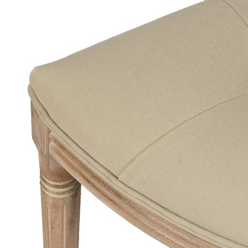 Banco Tecido-Madeira Bege Natural 125 X 45 X 48 Cm - Image 4