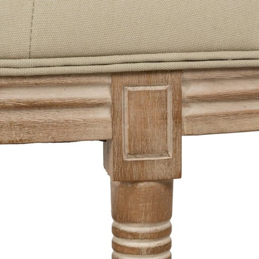 Banco Tecido-Madeira Bege Natural 125 X 45 X 48 Cm - Image 7
