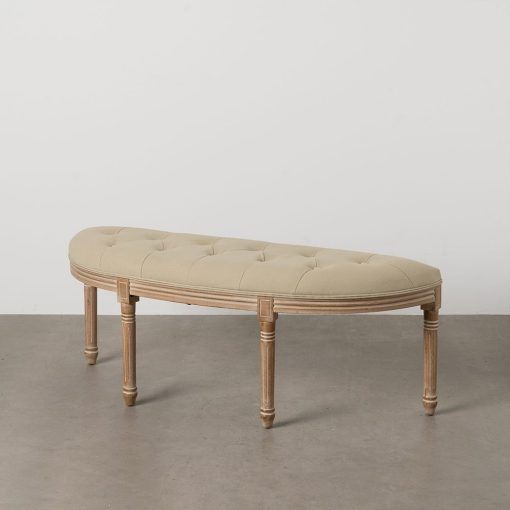 Banco Tecido-Madeira Bege Natural 125 X 45 X 48 Cm - Image 12