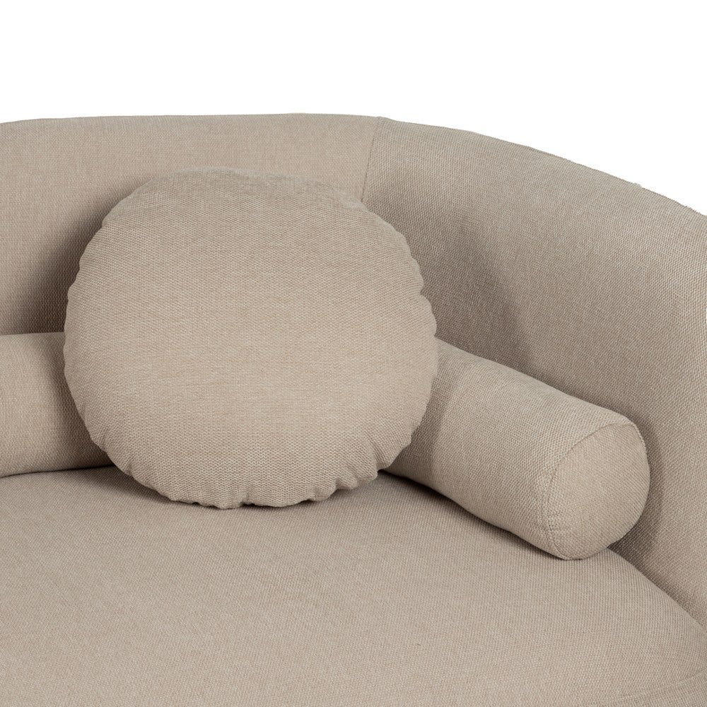 Sofá 2 Lugares Bege Tecido-Madeira 176 X 88 X 72 Cm - Image 11