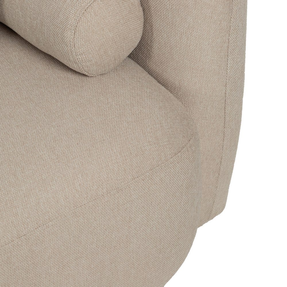 Sofá 2 Lugares Bege Tecido-Madeira 176 X 88 X 72 Cm - Image 12