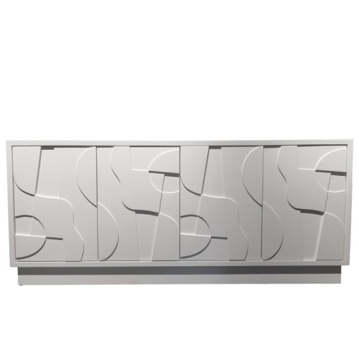 Aparador De Madeira Mdf Branco  178x40x76cm