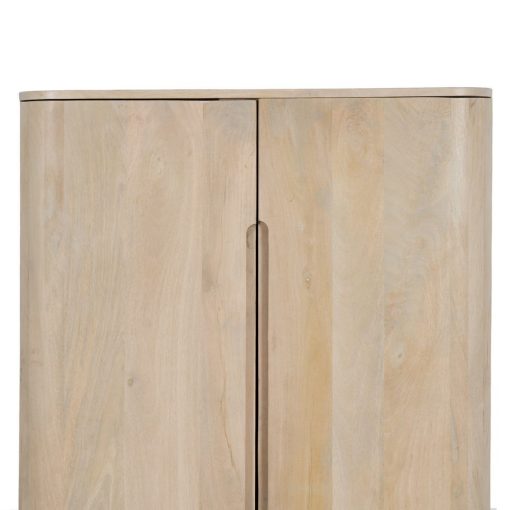 Armário Branco Madeira Mango Batel Room 90 X 40 X 138 Cm - Image 6