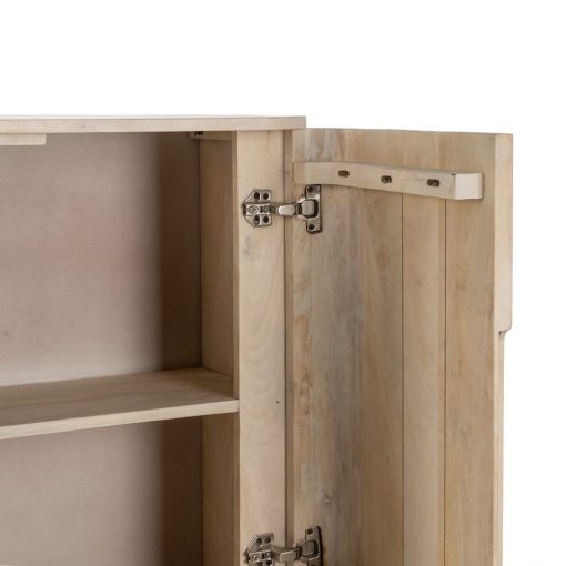 Armário Branco Madeira Mango Batel Room 90 X 40 X 138 Cm - Image 14