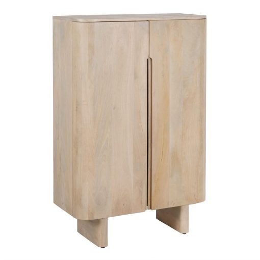 Armário Branco Madeira Mango Batel Room 90 X 40 X 138 Cm - Image 3