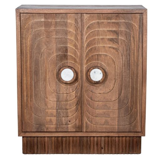 Armário Em Madeira De Mango 2 Portas 91x43x106cm