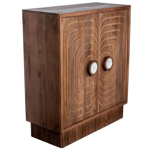 Armário Em Madeira De Mango 2 Portas 91x43x106cm - Image 8