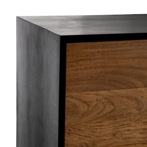 Armário Led Madeira-Metal Room 100 X 40 X 147 Cm - Image 4
