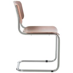 Alternative view of Cadeira Abs Rosa Pernas Metal Cromado 43x57x81cm Alt. Assento:47cm (4 unidades)