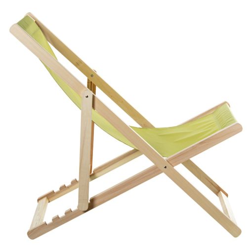 Cadeira De Praia Dobrável Em Madeira, Tecido Verde, 4 Posições, 57,5x92/102,5x88,5/72cm - Image 9