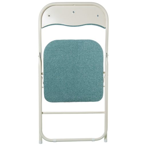 Cadeira Dobrável Metal Branco / Tecido Verde 44x47x80cm Alt. Assento:45cm - Image 8