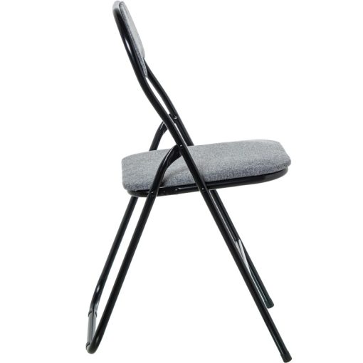 Cadeira Dobrável Metal Preto / Tecido Cinzento 44x47x80cm Alt.Assento:45cm - Image 8