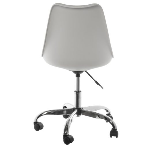 Cadeira Giratoria  com rodas Pp/pu Branco, Alt.ajustable 48x59x80/88cm,alt.asnto:43/51 (4 unidades) - Image 4