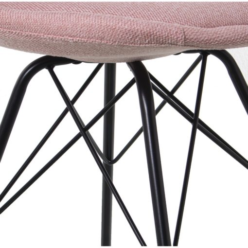 Cadeira Poliéster Cor-de-rosa Pernas Metal Preto 48x55x85cm Alt. Assento:50cm (2 unidades) - Image 7