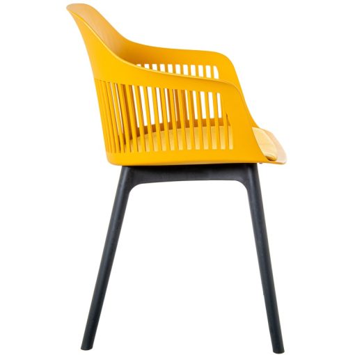 Cadeira Pp Amarela Con Almofada En Pu 58x54x83cm Alt. Assento:48cm (4 unidades) - Image 2