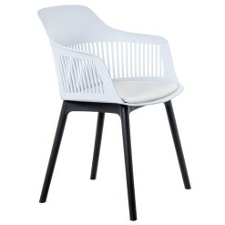 Cadeira Pp Branca Com Almofada En Pu 58x54x83cm Alt. Assento:48cm (4 unidades)