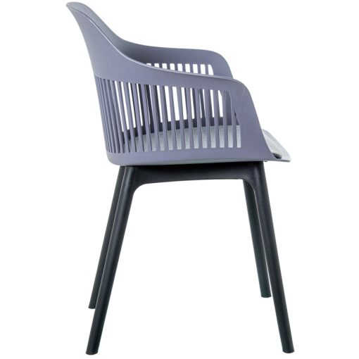 Cadeira Pp Cinzenta Escura Com Almofada En Pu 58x54x83cm Alt. Assento:48cm (4 unidades) - Image 2