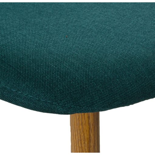 Cadeira Tapizado Verde Pés Metal Imitacion Madeira 44x52x87cm, Alt.Assento:49cm (4 unidades) - Image 5