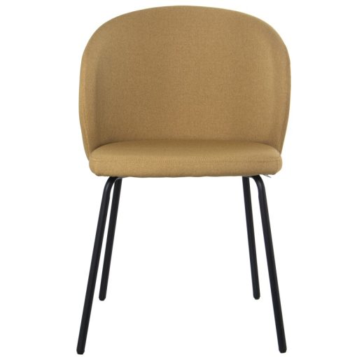 Cadeira Tecido Amarelo Pernas Metal Preto, 48x57x79cm Alt. Assento:48cm (4 unidades) - Image 4
