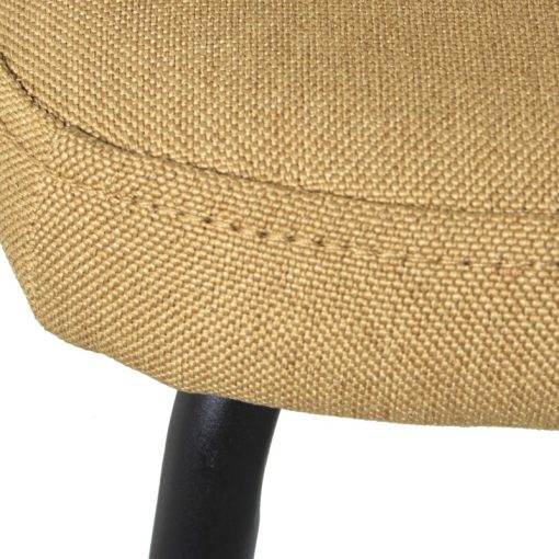 Cadeira Tecido Amarelo Pernas Metal Preto, 48x57x79cm Alt. Assento:48cm (4 unidades) - Image 5