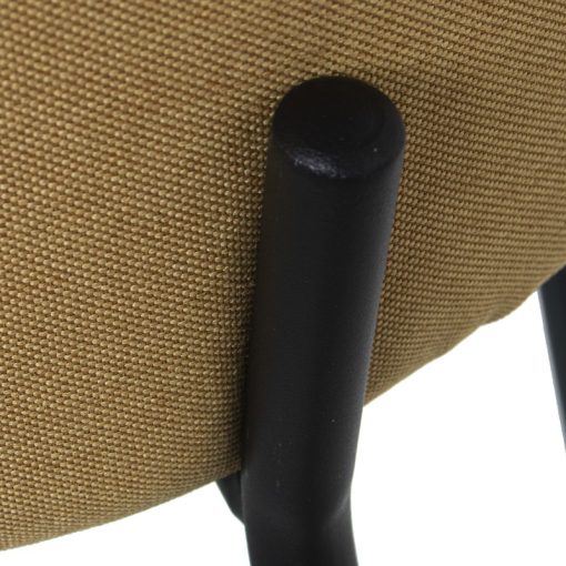 Cadeira Tecido Amarelo Pernas Metal Preto, 48x57x79cm Alt. Assento:48cm (4 unidades) - Image 7