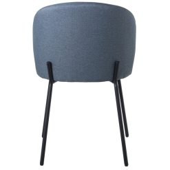 Alternative view of Cadeira Tecido Azul Pernas Metal Preto 48x57x79cm Alt. Assento:48cm (4 unidades)